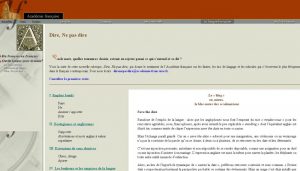 capture d'écran du site de l'Académie française, rubrique Dire, Ne pas dire