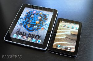 ipad galaxy tab tablettes tactiles iPad d'Apple et Samsung Galaxy Tab.
