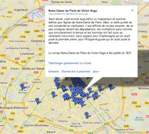 Carte littéraire de Paris