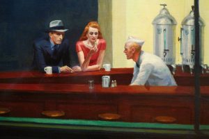 Nighthawks tableau Edward Hopper 1942 detail