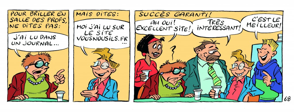Fanfaronnez en salle des Profs grâce à VousNousIls.fr !