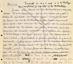 Jean-Paul Sartre écriture manuscrite