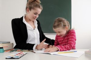 enseignante et élève