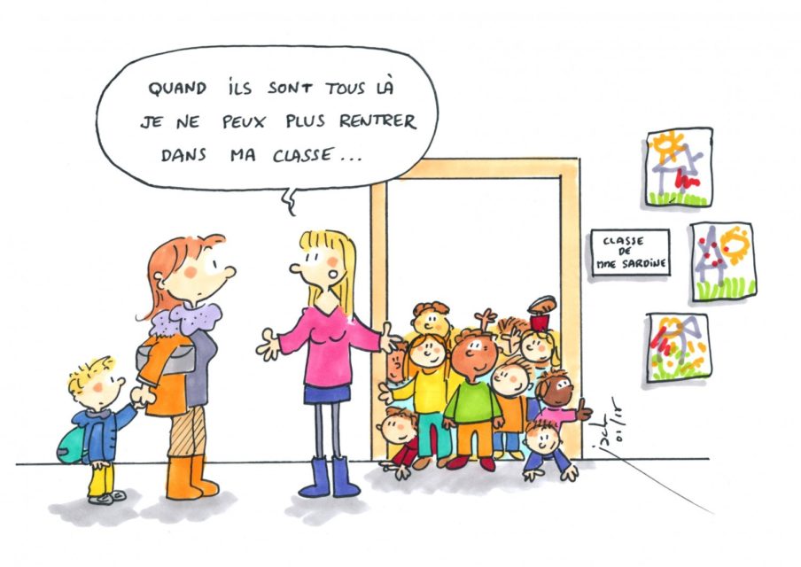 Maternelle : en classe, des élèves serrés comme des sardines !