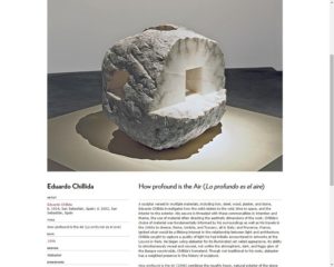 Capture d'écran site musée Guggenheim New York