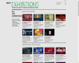 Capture écran expos virtuelles en anglais BNF