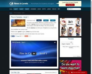 Capture écran site News in Levels