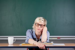 enseignant fatigué