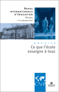 Le numéro 73 de la Revue internationale de d'éducation de Sèvres © CIEP