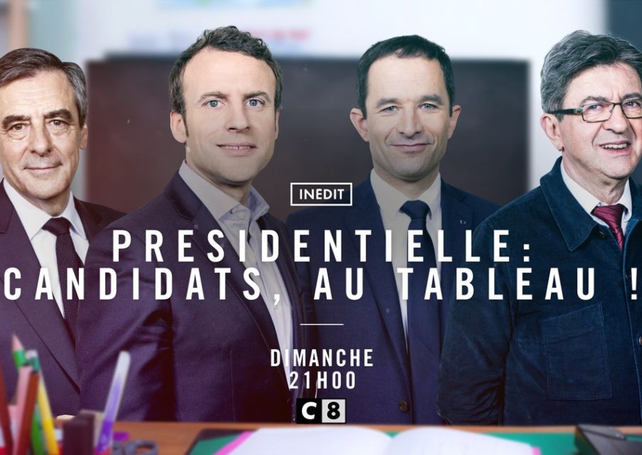 Fillon, Hamon, Macron et Mélenchon de retour à l’école