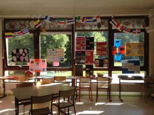 Salle de classe de Lucile en tant que stagiaire