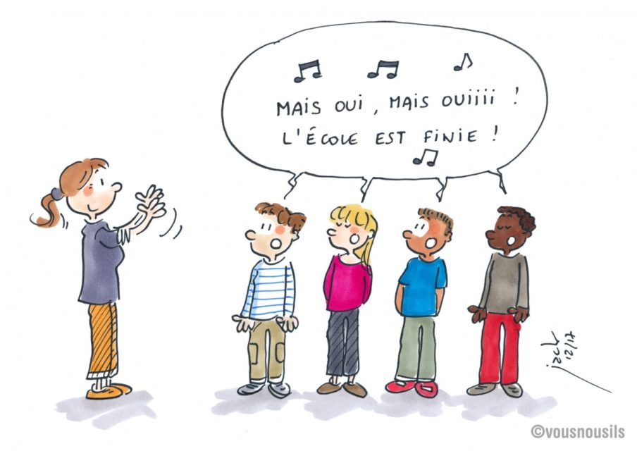 Chorale à l’école : une chorale yéyé décalée