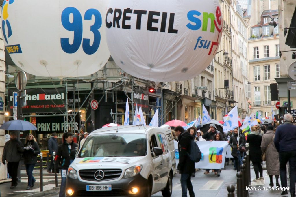 Manifestation du 14 décembre, enseignants 93/ Crédit : Jean-Claude Saget