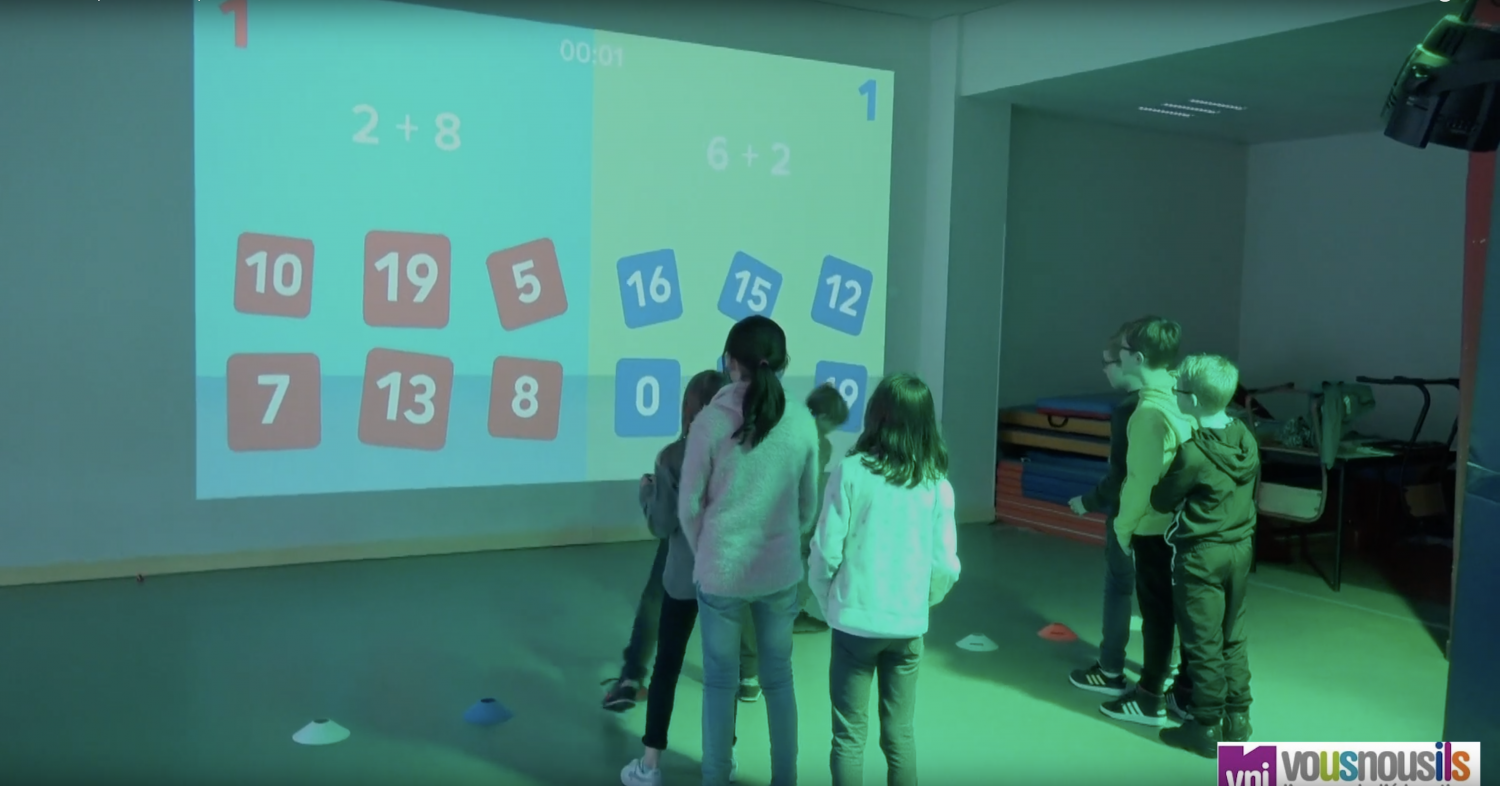 Lü : cours de sport interactif pour faire des maths à l’école