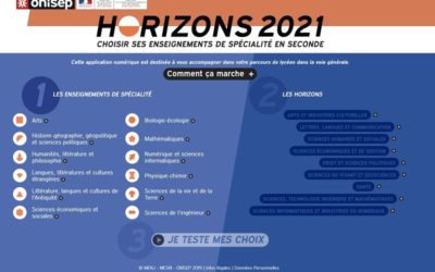 Choix des spécialités en classe de 2nde : l&rsquo;Onisep lance « Horizons2021 »