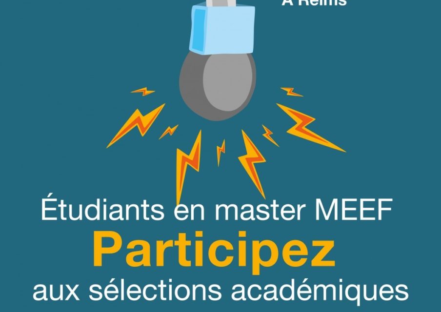 « Mon mémoire MEEF en 180 secondes » : finale du concours le 27 juin à Reims