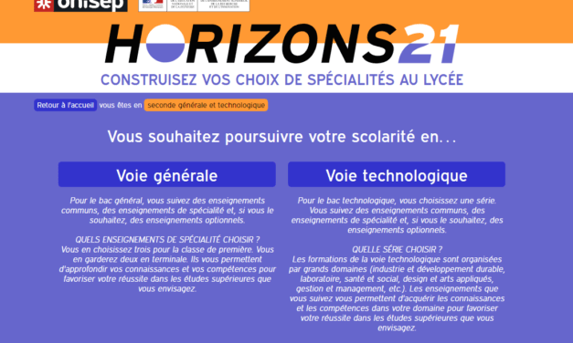 « Horizons 21 », la plateforme pour aider les lycéens à choisir leurs spécialités