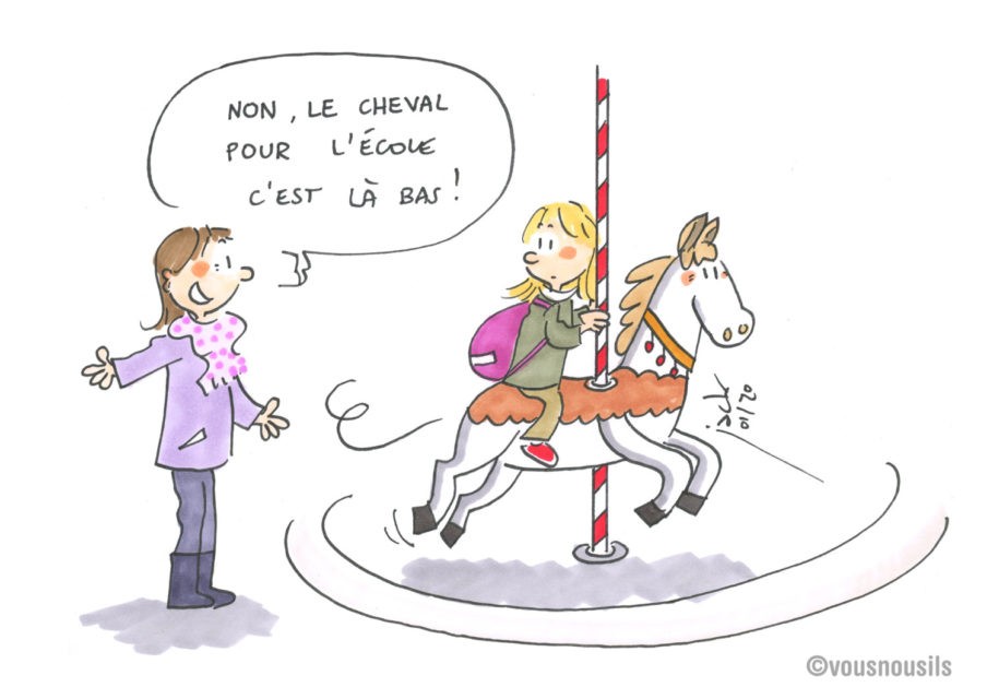 Un cheval pour aller à l’école