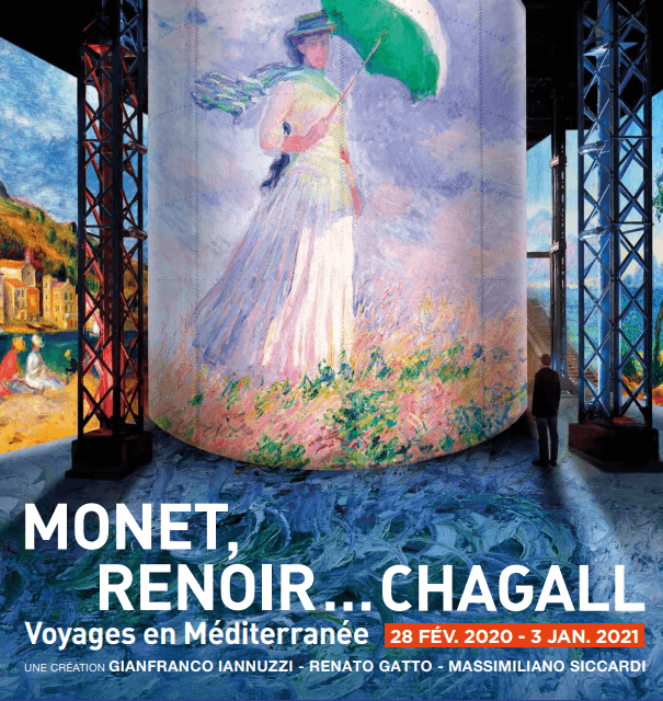 Exposition : « Monet, Renoir…Chagall, Voyages en Méditerranée » à l’Atelier des Lumières