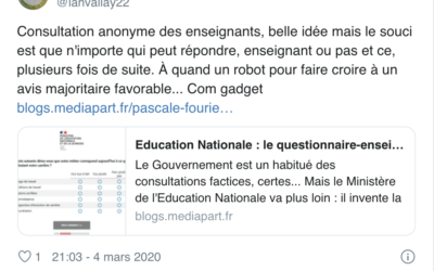 Consultation des enseignants : une « mascarade »