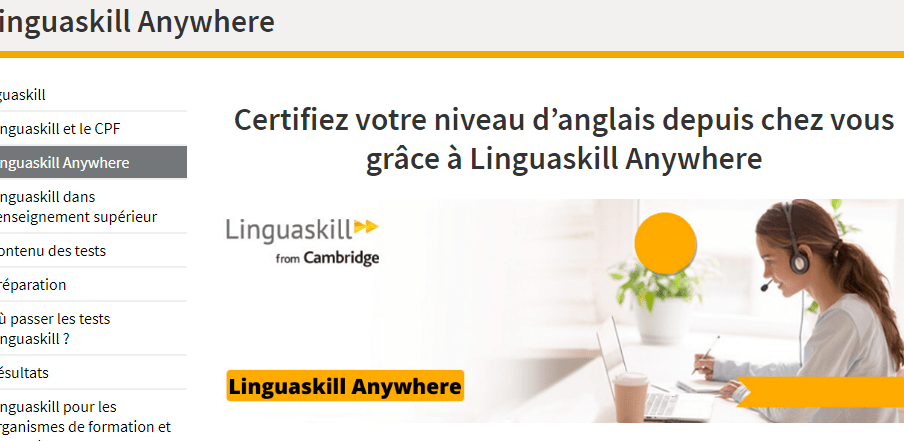 Linguaskill Anywhere : un test pour déterminer son niveau d’anglais depuis chez soi !