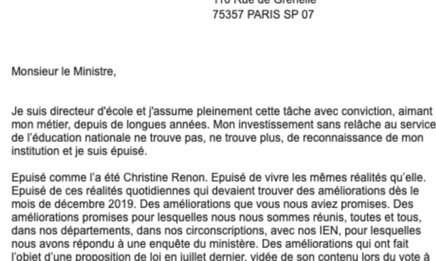 Un millier de directeurs d’écoles écrivent à Jean-Michel Blanquer