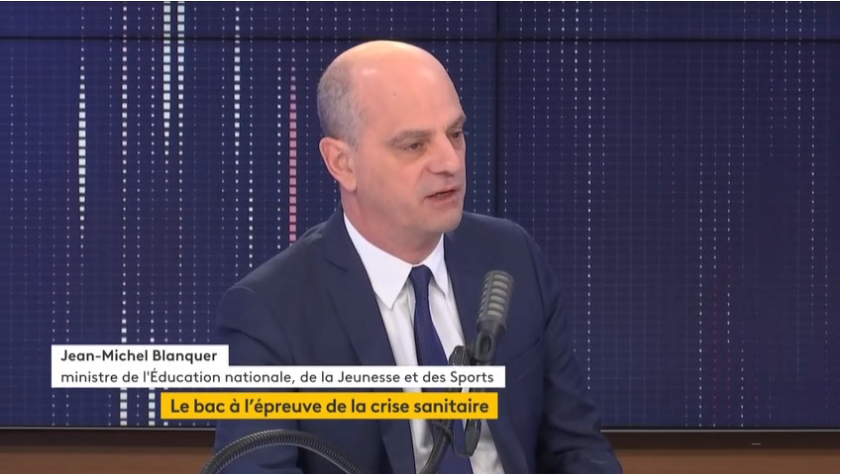 Bac 2021 : le report des épreuves de spécialité en juin est « une hypothèse » (Blanquer)