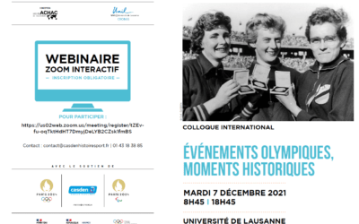 « Événements olympiques, moments historiques » : un colloque organisé le 7 décembre