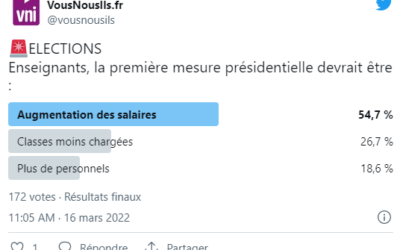 Second mandat de Macron : ce que veulent les enseignants