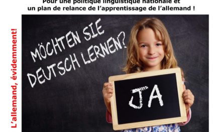 Des cartes postales envoyées à E.Macron pour défendre l’allemand