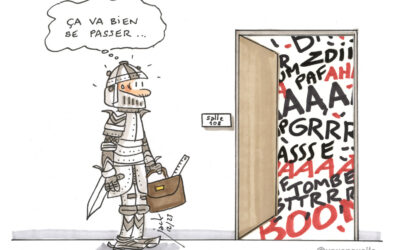 Un chevalier avant un combat ? Non, un prof de maths avant son cours !