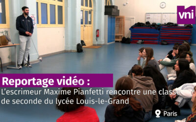 L’escrimeur Maxime Pianfetti rencontre une classe de seconde du lycée Louis-le-Grand