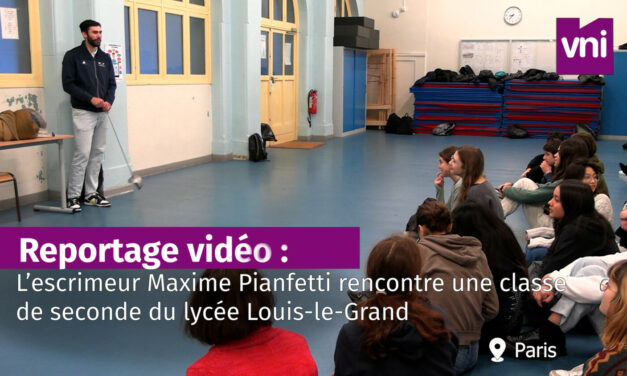 L’escrimeur Maxime Pianfetti rencontre une classe de seconde du lycée Louis-le-Grand