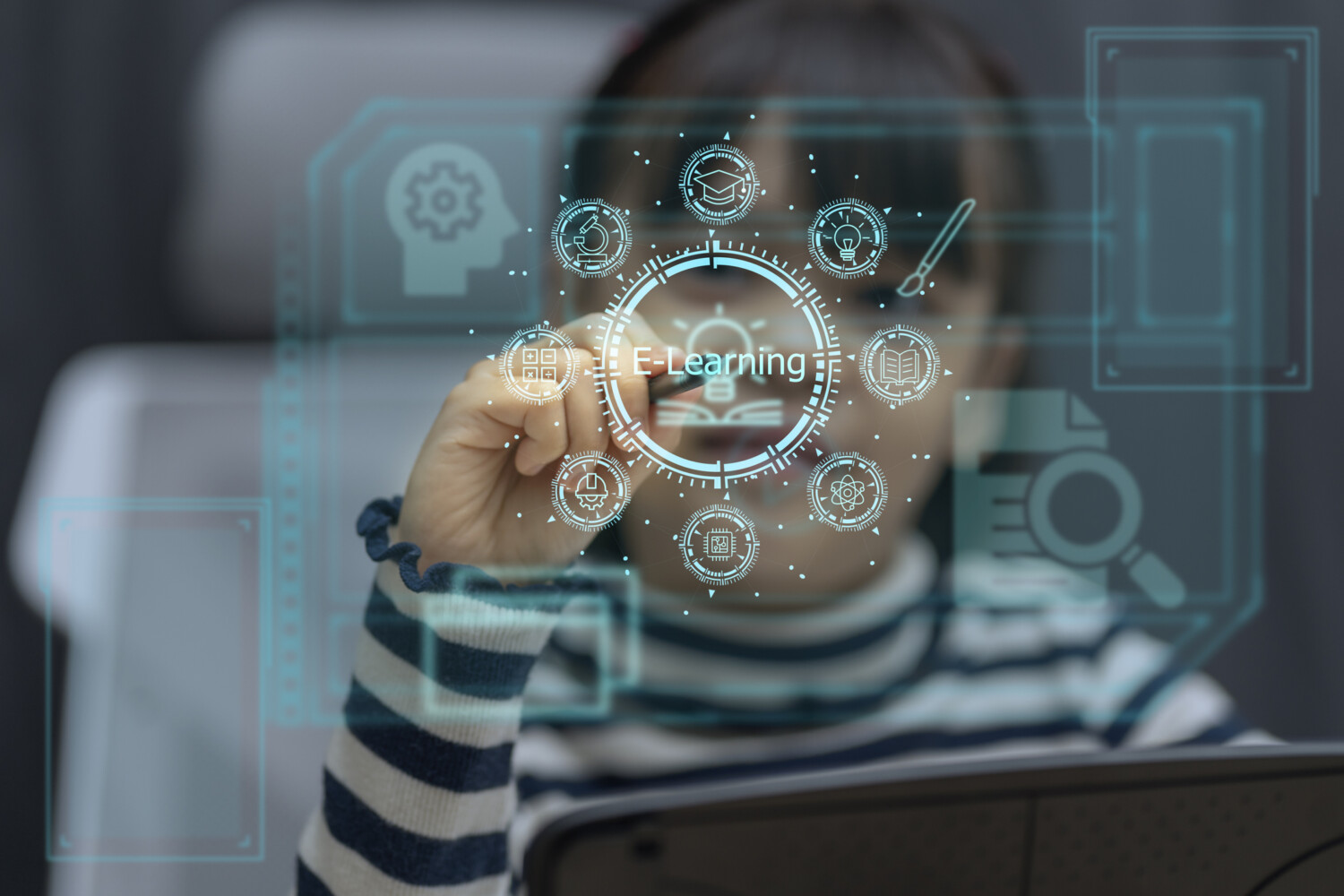 IA dans l’éducation : les mesures annoncées par Elisabeth Borne E-learning concept.