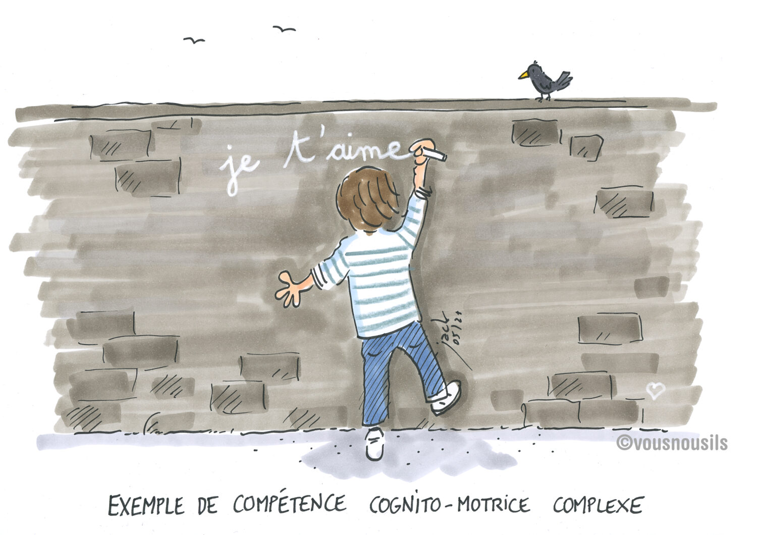 Pour booster ses compétences, il faut écrire à la main ! 2025-05 DESSIN Vousnousils encré 01