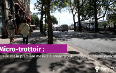 Micro-trottoir : quelle est la première mesure à prendre pour l’école en cas de canicule ?